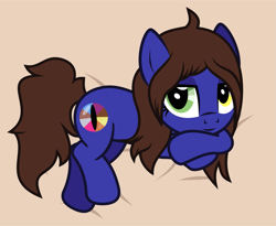 Size: 1299x1065 | Tagged: safe, artist:lightningbolt, derpibooru exclusive, imported from derpibooru, oc, oc only, oc:tekky, earth pony, pony, .svg available, commission, female, heterochromia, lidded eyes, looking at you, lying, lying down, mare, on side, show accurate, side, smiling, smiling at you, solo, svg, vector