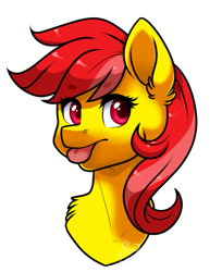 Size: 489x600 | Tagged: safe, artist:silentwolf-oficial, imported from derpibooru, oc, oc only, earth pony, pony, :p, bust, earth pony oc, simple background, solo, tongue out, transparent background