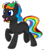 Size: 2008x2280 | Tagged: safe, artist:lazuli, artist:mint-light, artist:thieeur-nawng, imported from derpibooru, oc, oc only, earth pony, pony, base used, earth pony oc, male, multicolored hair, open mouth, rainbow hair, running, simple background, solo, stallion, transparent background