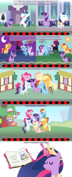 Size: 1600x3926 | Tagged: safe, artist:sketchmcreations, imported from derpibooru, applejack, fluttershy, pinkie pie, rainbow dash, rarity, shining armor, starlight glimmer, sunset shimmer, tempest shadow, trixie, twilight sparkle, alicorn, earth pony, pegasus, pony, unicorn, a canterlot wedding, magic duel, magical mystery cure, my little pony: the movie, the last problem, alicorn amulet, armor, big crown thingy, black sclera, book, book of harmony, broken horn, canterlot, cloak, clothes, comic, crown, crystal empire, cup, doctor who, element of magic, fangs, female, filly, filly twilight sparkle, golden oaks library, group hug, happy birthday mlp:fim, horn, hug, inkscape, jewelry, kite, looking at you, magic, mane six, mane six opening poses, mlp fim's tenth anniversary, pointy ponies, ponyville, princess twilight 2.0, reference, regalia, s5 starlight, scarf, simple background, staff, staff of sameness, sunset satan, teacup, telekinesis, that pony sure does love kites, that pony sure does love teacups, transparent background, twilight sparkle (alicorn), unicorn twilight, vector, wall of tags, younger