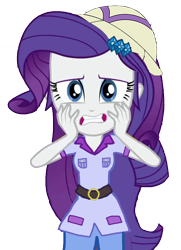 Size: 622x861 | Tagged: safe, artist:mrdankengine, edit, edited screencap, imported from derpibooru, screencap, vector edit, rarity, equestria girls, background removed, clothes, explorer outfit, hat, looking at you, not a vector, pith helmet, safari outfit, simple background, solo, transparent background, vector