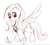 Size: 514x464 | Tagged: safe, artist:brainiac, derpibooru exclusive, imported from derpibooru, fluttershy, pegasus, pony, brainiacs sketchbook (set), clothes, female, grayscale, mare, monochrome, partial nudity, sketch, solo, wings