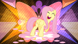 Size: 3840x2160 | Tagged: safe, artist:laszlvfx, artist:tardifice, edit, imported from derpibooru, fluttershy, pegasus, pony, solo, wallpaper, wallpaper edit