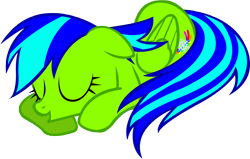 Size: 5640x3587 | Tagged: safe, artist:purplefairy456, imported from derpibooru, oc, oc only, oc:freestyle, pegasus, pony, absurd resolution, female, mare, recolor, simple background, sleeping, solo, transparent background