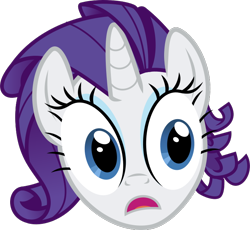 Size: 736x678 | Tagged: safe, artist:sollace, derpibooru exclusive, imported from derpibooru, rarity, pony, unicorn, suited for success, .svg available, emoticon, faic, female, head, messy hair, show accurate, simple background, solo, svg, transparent background, vector, wide eyes