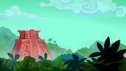 Size: 1280x720 | Tagged: safe, imported from derpibooru, screencap, stranger than fan fiction, background, jungle, no pony, pyramid, scenic ponyville