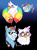 Size: 1500x2023 | Tagged: safe, artist:owlcoholik, imported from derpibooru, hippogriff, pony, bald face, blaze (coat marking), blushing, coat markings, facial markings, feather boa, interspecies offspring, magical lesbian spawn, offspring, parent:gilda, parent:rainbow dash, parents:gildash, sunglasses