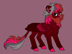 Size: 2800x2100 | Tagged: safe, artist:loryska, imported from derpibooru, oc, oc only, pegasus, pony, colored wings, magical lesbian spawn, male, multicolored wings, offspring, parent:derpy hooves, parent:tempest shadow, parents:derpest, simple background, solo, stallion, wings