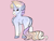 Size: 2800x2100 | Tagged: safe, artist:loryska, imported from derpibooru, oc, oc only, pony, unicorn, female, magical lesbian spawn, mare, offspring, parent:derpy hooves, parent:tempest shadow, parents:derpest, pink background, simple background, solo