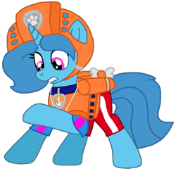 Size: 959x933 | Tagged: safe, artist:徐詩珮, imported from derpibooru, spring rain, pony, series:sprglitemplight diary, series:sprglitemplight life jacket days, series:springshadowdrops diary, series:springshadowdrops life jacket days, alternate universe, clothes, cute, female, i can't believe it's not ejlightning007arts, lifeguard, lifeguard spring rain, mare, paw patrol, simple background, solo, transparent background, zuma (paw patrol)