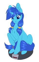 Size: 2301x3595 | Tagged: safe, artist:silkensaddle, imported from derpibooru, oc, oc only, oc:single drop, pony, unicorn, colored, ponies riding roombas, riding, roomba, simple background, solo, transparent background