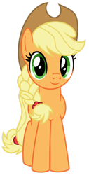 Size: 1024x2011 | Tagged: safe, artist:emeraldblast63, imported from derpibooru, applejack, pony, alternate hairstyle, anniversary, applejack's hat, cowboy hat, hat, simple background, solo, transparent background