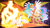 Size: 3840x2160 | Tagged: safe, artist:inaactive, artist:laszlvfx, artist:pumpkinpieforlife, edit, imported from derpibooru, daybreaker, princess celestia, pony, accessory theft, wallpaper, wallpaper edit