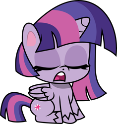 Size: 7398x7846 | Tagged: safe, artist:thatusualguy06, imported from derpibooru, twilight sparkle, alicorn, pony, my little pony: pony life, spoiler:pony life s01e29, .svg available, absurd resolution, eyes closed, female, g4.5, mare, open mouth, pony life accurate, show accurate, simple background, solo, transparent background, twilight sparkle (alicorn), vector, zound off