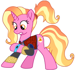 Size: 8760x8167 | Tagged: safe, alternate version, artist:ejlightning007arts, luster dawn, unicorn, the last problem, back to the future, clothes, cosplay, costume, crossover, female, jacket, mare, marty mcfly, raised hoof, shocked, simple background, transparent background, vector, vest, watch