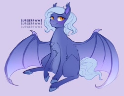 Size: 1478x1142 | Tagged: safe, artist:burgerpaws, artist:pumpkabooo, imported from derpibooru, princess luna, bat pony, pony, solo