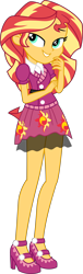 Size: 3786x12462 | Tagged: safe, artist:alandssparkle, artist:firesidearmy46231, imported from derpibooru, sunset shimmer, equestria girls, friendship games, absurd resolution, clothes, cutie mark, cutie mark on clothes, dress, female, looking at you, school spirit, shoes, simple background, solo, transparent background, vector