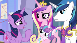 Size: 1920x1080 | Tagged: safe, imported from derpibooru, screencap, princess cadance, princess flurry heart, shining armor, twilight sparkle, alicorn, the ending of the end, twilight sparkle (alicorn)