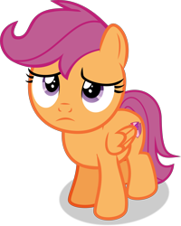 Size: 6274x7858 | Tagged: safe, artist:thatusualguy06, imported from derpibooru, scootaloo, pegasus, pony, growing up is hard to do, .svg available, absurd resolution, cute, cutealoo, female, filly, sad, sadorable, show accurate, simple background, transparent background, vector