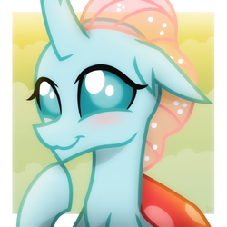 Size: 2048x2048 | Tagged: safe, artist:whitequartztheartist, imported from derpibooru, ocellus, changedling, changeling, :3, blushing, bust, cute, diaocelles, female, portrait, solo