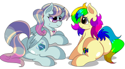 Size: 8300x4600 | Tagged: safe, artist:rainbowtashie, imported from derpibooru, cloudy quartz, posey shy, twilight velvet, windy whistles, oc, oc:earthing elements, oc:rainbow tashie, alicorn, earth pony, pony, alicorn oc, butt, collar, commissioner:bigonionbean, cute, cutie mark, earth pony oc, extra thicc, female, flank, fusion, fusion:cloudy quartz, fusion:earthing elements, fusion:posey shy, fusion:twilight velvet, fusion:windy whistles, glasses, grandparents, horn, mare, parent:cloudy quartz, parent:posey shy, parent:twilight velvet, parent:windy whistles, plot, simple background, transparent background, wings, writer:bigonionbean