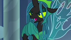 Size: 1920x1080 | Tagged: safe, imported from derpibooru, screencap, queen chrysalis, changeling, changeling queen, the ending of the end, female, solo, ultimate chrysalis