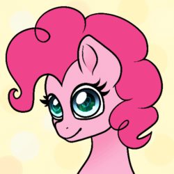 Size: 500x500 | Tagged: safe, artist:cornelia_nelson, artist:lazy_daissy, imported from derpibooru, pinkie pie, pony, animated, commission, explicit source, gif, heart, heart eyes, looking at you, one eye closed, tongue out, wingding eyes, wink, winking at you, ych example, your character here