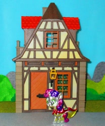 Size: 816x979 | Tagged: safe, alternate version, artist:malte279, imported from derpibooru, part of a set, sweetie belle, pony, unicorn, craft, embossing, irl, metal foil, photo, playmobil, relief