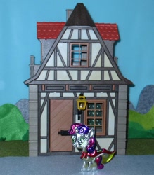 Size: 836x956 | Tagged: safe, alternate version, artist:malte279, imported from derpibooru, part of a set, sweetie belle, pony, unicorn, craft, embossing, irl, metal foil, photo, playmobil, relief