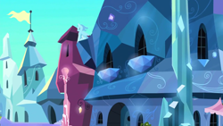 Size: 1280x720 | Tagged: safe, imported from derpibooru, screencap, the times they are a changeling, background, crystal empire, no pony, scenic ponyville