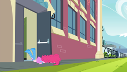 Size: 1920x1080 | Tagged: safe, imported from derpibooru, screencap, pinkie pie, equestria girls, friendship games, canterlot high, faceplant, female, ouch, outdoors, soccer field, solo
