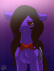 Size: 1632x2160 | Tagged: safe, artist:brainiac, derpibooru exclusive, imported from derpibooru, oc, oc only, oc:brainiac, earth pony, pony, bowtie, chest fluff, gradient background, male, solo, stallion