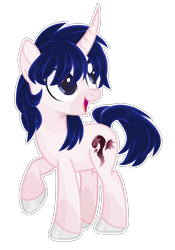 Size: 1141x1633 | Tagged: safe, artist:thieeur-nawng, imported from derpibooru, oc, oc only, pony, unicorn, base used, colored hooves, horn, looking back, open mouth, raised hoof, simple background, solo, transparent background, unicorn oc
