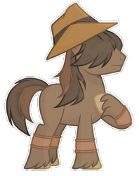 Size: 1022x1292 | Tagged: safe, artist:katnekobase, artist:thieeur-nawng, imported from derpibooru, oc, oc only, earth pony, pony, base used, earth pony oc, hair over eyes, hat, hoof on chest, male, simple background, solo, stallion, transparent background, unshorn fetlocks
