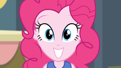 Size: 1920x1080 | Tagged: safe, imported from derpibooru, screencap, pinkie pie, equestria girls, friendship games, beautiful, cute, face of mercy, female, grin, happy, looking at you, smiling, smiling at you, solo