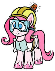 Size: 1400x1800 | Tagged: safe, artist:skookz, imported from derpibooru, earth pony, pony, armor, female, goggles, hard hat, light, mare, pillow, rope, simple background, solo, standing, transparent background, unshorn fetlocks