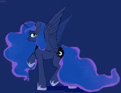 Size: 1280x984 | Tagged: safe, artist:laymyy, imported from derpibooru, princess luna, alicorn, butt, looking at you, moonbutt, solo