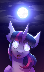 Size: 2509x4070 | Tagged: safe, artist:argigen, imported from derpibooru, twilight sparkle, alicorn, pony, halloween, high res, holiday, hypnosis, moon, rcf community, solo, twilight sparkle (alicorn)