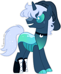 Size: 4448x5312 | Tagged: safe, artist:kurosawakuro, imported from derpibooru, oc, oc only, changepony, hybrid, pony, absurd resolution, base used, male, offspring, parent:pharynx, parent:princess luna, parents:lunarynx, simple background, solo, transparent background