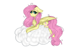 Size: 3470x2390 | Tagged: safe, artist:blue pines, artist:dipper-blue-pines, imported from derpibooru, fluttershy, pegasus, pony, cloud, cute, female, fluffy, mare, simple background, solo, transparent background, wings