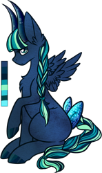 Size: 462x779 | Tagged: safe, artist:velnyx, imported from derpibooru, oc, oc only, oc:abyssal choir, pegasus, pony, bow, female, horns, mare, simple background, solo, tail bow, transparent background