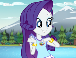 Size: 1420x1080 | Tagged: safe, imported from derpibooru, screencap, rarity, equestria girls, legend of everfree, camp everfree outfits, cropped, solo