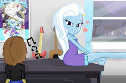 Size: 2011x1323 | Tagged: safe, artist:grapefruitface1, artist:invisibleink, imported from derpibooru, trixie, oc, oc:grapefruit face, equestria girls, canon x oc, clothes, dress, female, grapexie, male, musical instrument, piano, playing piano, shipping, show accurate, straight, window