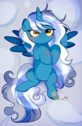 Size: 3160x4861 | Tagged: safe, alternate version, artist:2pandita, imported from derpibooru, oc, oc only, oc:fleurbelle, alicorn, pony, blushing, female, mare, solo