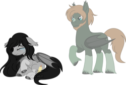 Size: 1600x1085 | Tagged: safe, artist:starshade, artist:uchuu-axolotl, imported from derpibooru, oc, oc only, oc:cold steel, oc:walpurgis nacht, bat pony, pony, base used, bat pony oc, bat wings, female, male, mare, simple background, stallion, transparent background, wings