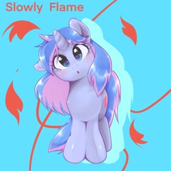 Size: 1536x1536 | Tagged: safe, artist:kurogewapony, imported from derpibooru, oc, oc only, oc:slowly flame, pony, unicorn, female, head tilt, looking at you, mare, solo