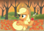 Size: 4561x3209 | Tagged: safe, artist:anime-equestria, imported from derpibooru, applejack, earth pony, pony, apple, applejack's hat, bush, cowboy hat, female, flower, food, freckles, hat, hill, hoof hold, leaves, mare, ponytail, smiling, solo, sunset, tree