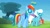 Size: 1280x720 | Tagged: safe, imported from derpibooru, screencap, fleetfoot, peachy swoop, rainbow dash, pegasus, rainbow falls, female, folded wings, goggles, wings