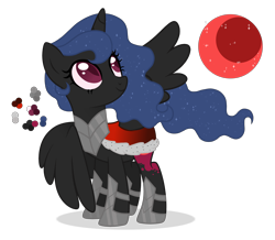 Size: 3000x2620 | Tagged: safe, artist:magicuniclaws, imported from derpibooru, oc, oc only, alicorn, pony, offspring, parent:king sombra, parent:nightmare moon, simple background, solo, transparent background