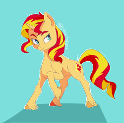 Size: 1446x1439 | Tagged: safe, artist:slowpoke, imported from derpibooru, sunset shimmer, pony, unicorn, equestria girls, fetlock tuft, solo, unshorn fetlocks